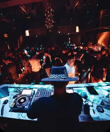 DJ performing in club
