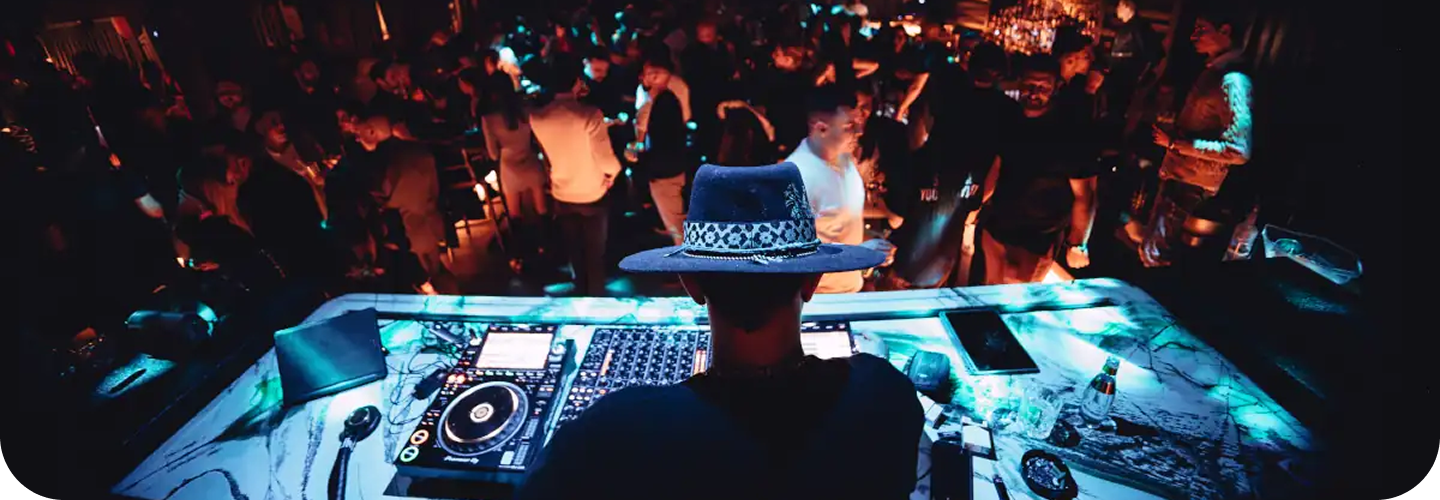 DJ performing in club
