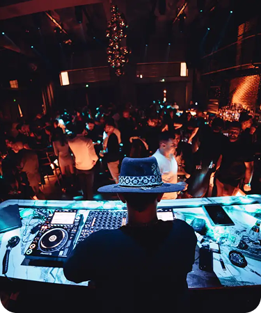 DJ performing in club